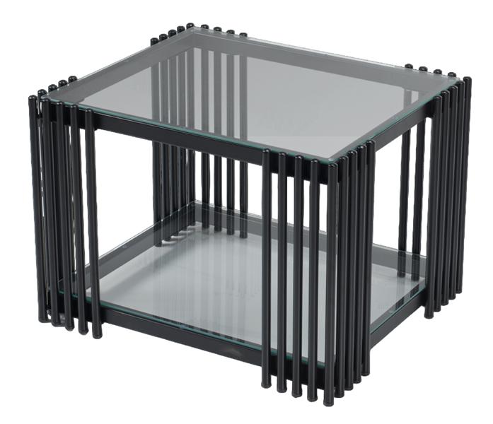 Couchtisch Schwarz Luxus Design Metall Rechteckig Möbel Wohnzimmer Couchtische