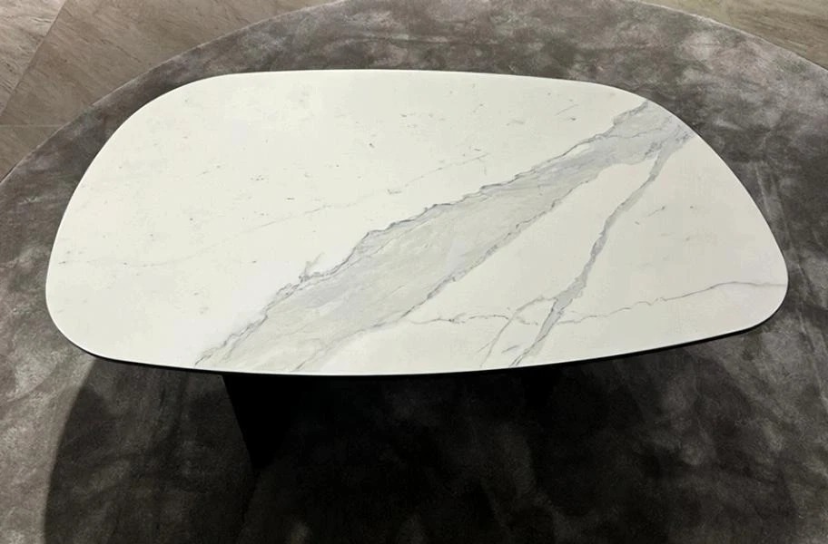 Oval Modernität Design Stil Weiß Qualität Stabilität Eleganz Tisch 100x55cm