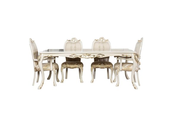 Klassischer Esstisch Beige Design Tisch Holz Tische Möbel Wohnzimmer Sofort