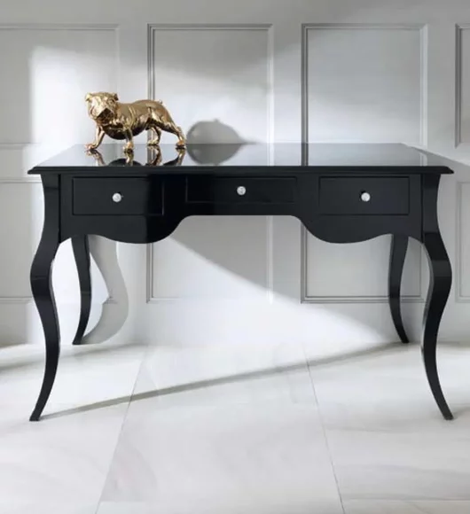 Schwarzer Schreibtisch Büro Stil Tisch Schreibtische Barock Rokoko Sofort