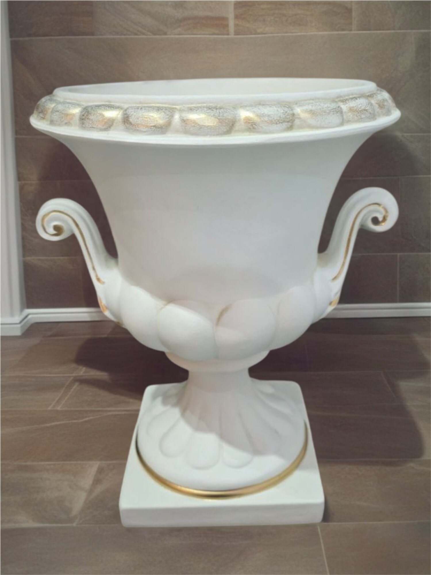 XXL Design Blumen Topf Dekoration Vase Vasen Handarbeit Deko Kelch Pokal Sofort