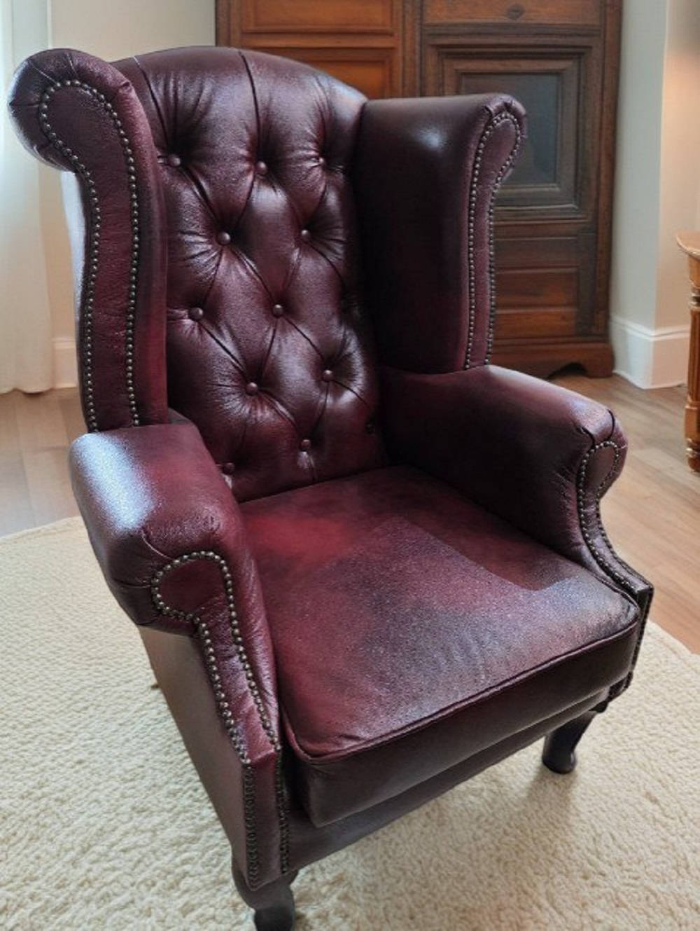 Chesterfield Braun Sessel Loungesessel Clubsessel Cocktailsessel Leder Sessel Sofort