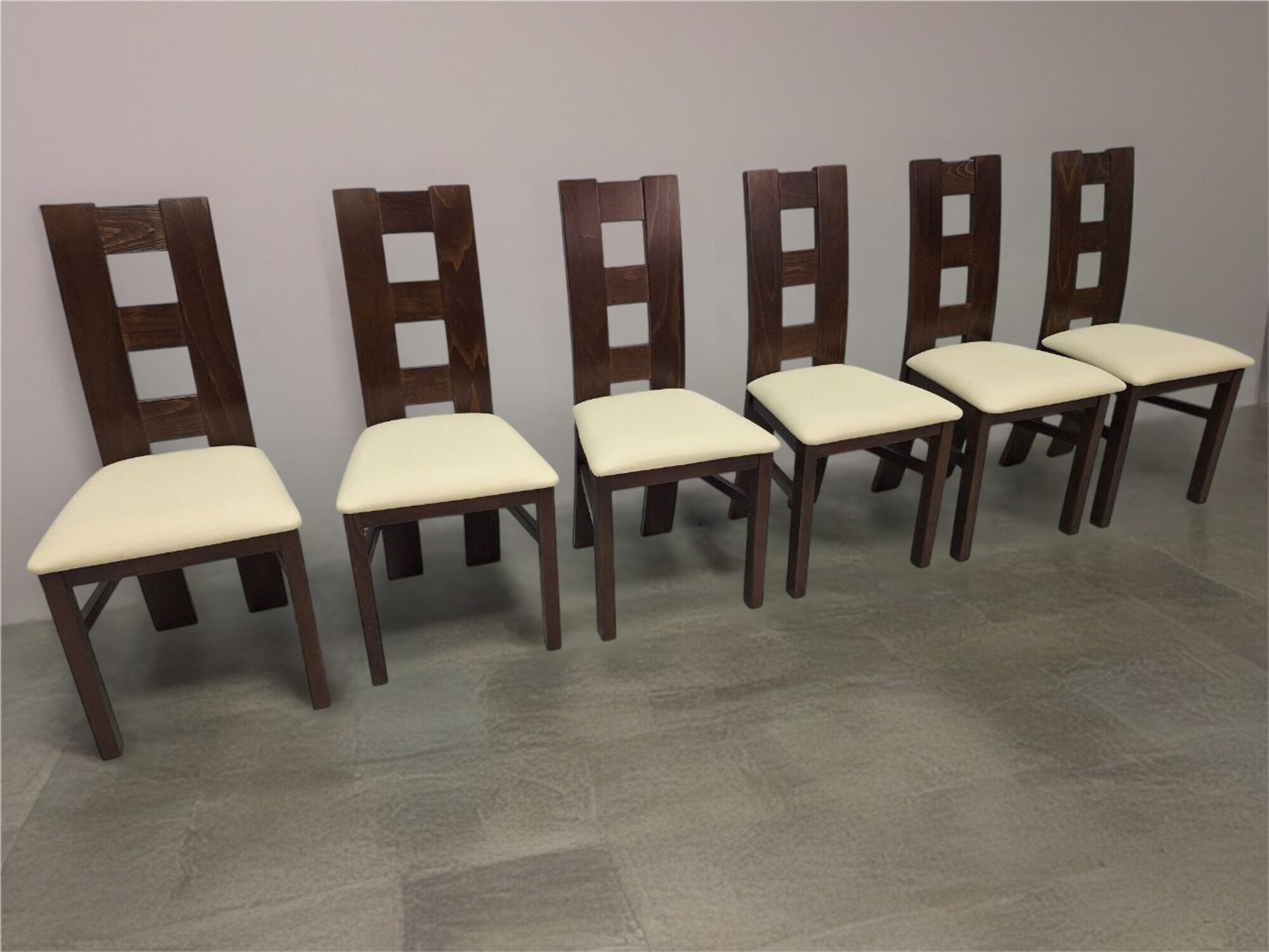 Modern Essgarnitur 6x Stuhl Braun Set Garnitur Esszimmerstuhle 6tlg. Sofort