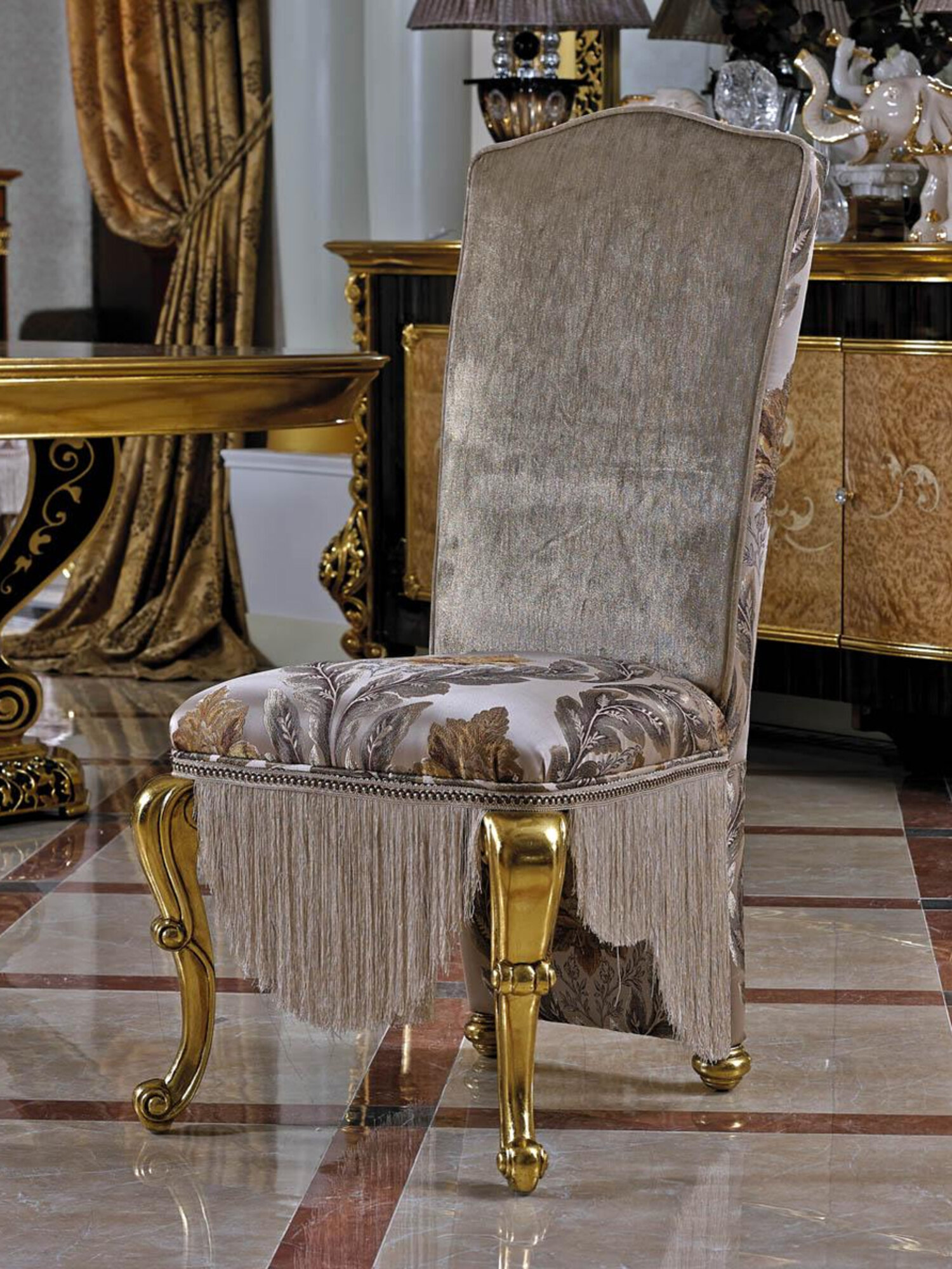 Esszimmer Sessel Lehnstuhl Luxus Stühle Neu Gold Stühle thron Samt Stuhl sofort