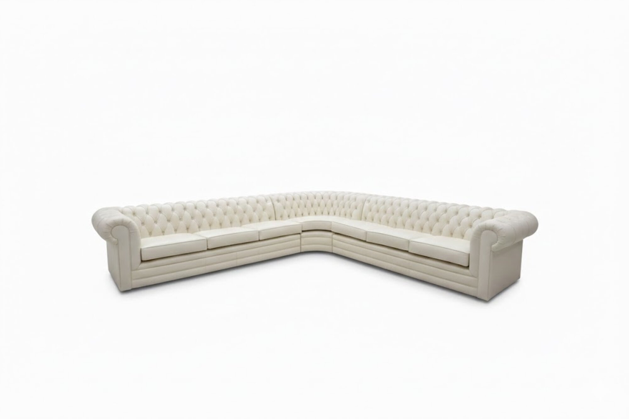 Ledersofa Polsterecke Ecksofa Chesterfield Garnitur Sofa 100% Leder Sofort