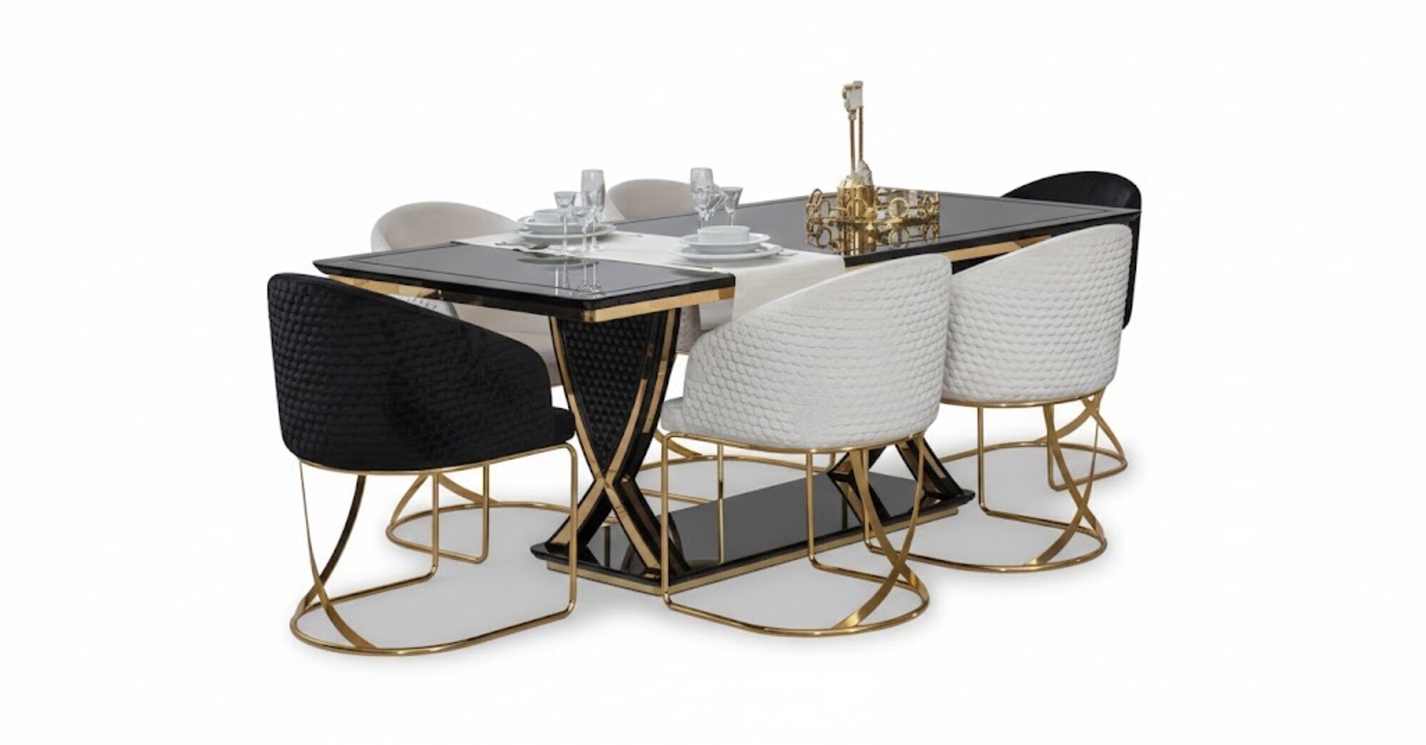 4er-Set Esszimmerstühle stilvolle Essgarnitur für Küche oder Wohnbereich Sofort