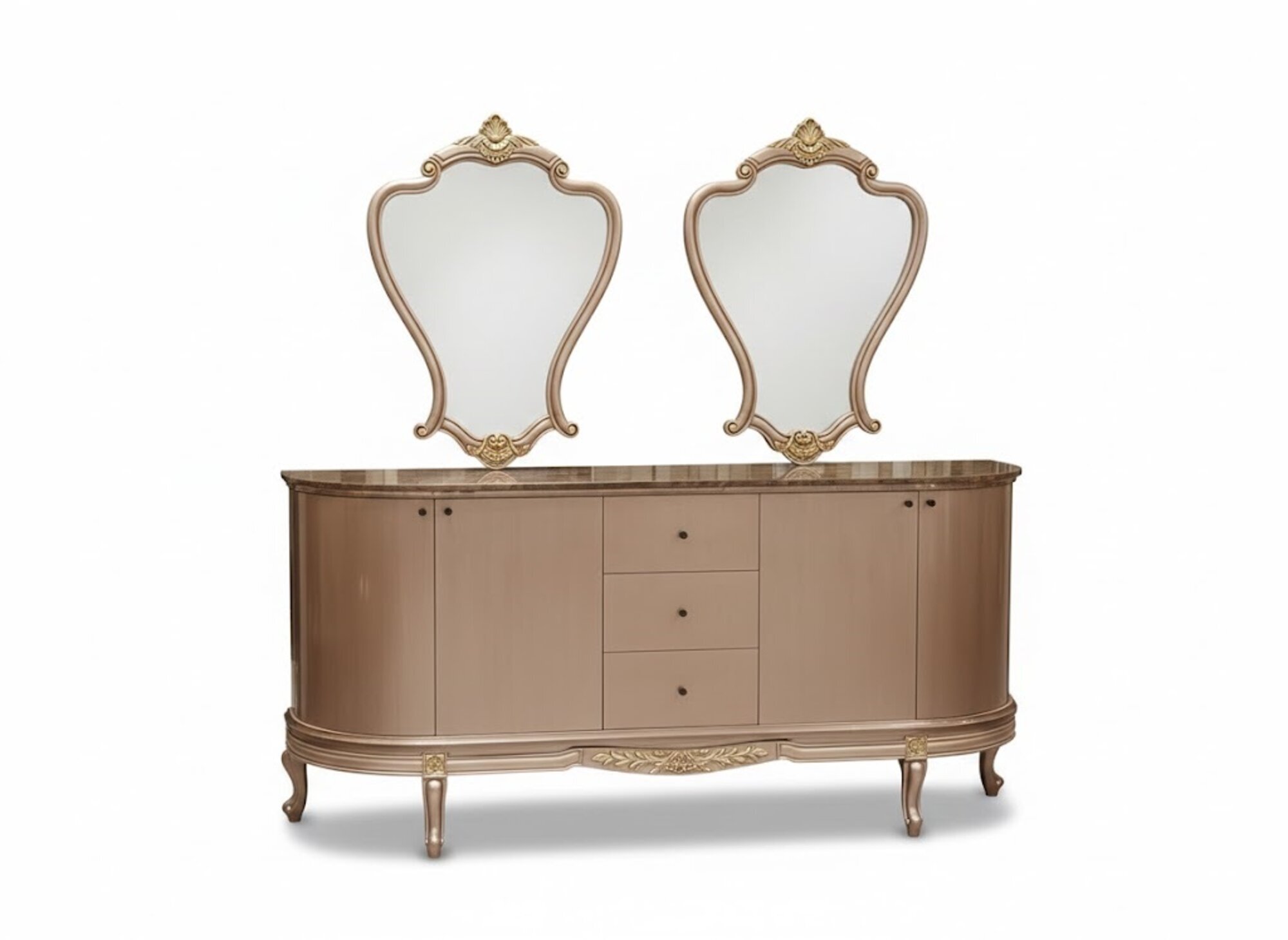 Holz Kommode mit Spiegel Design Anrichte fürs Esszimmer Sofort