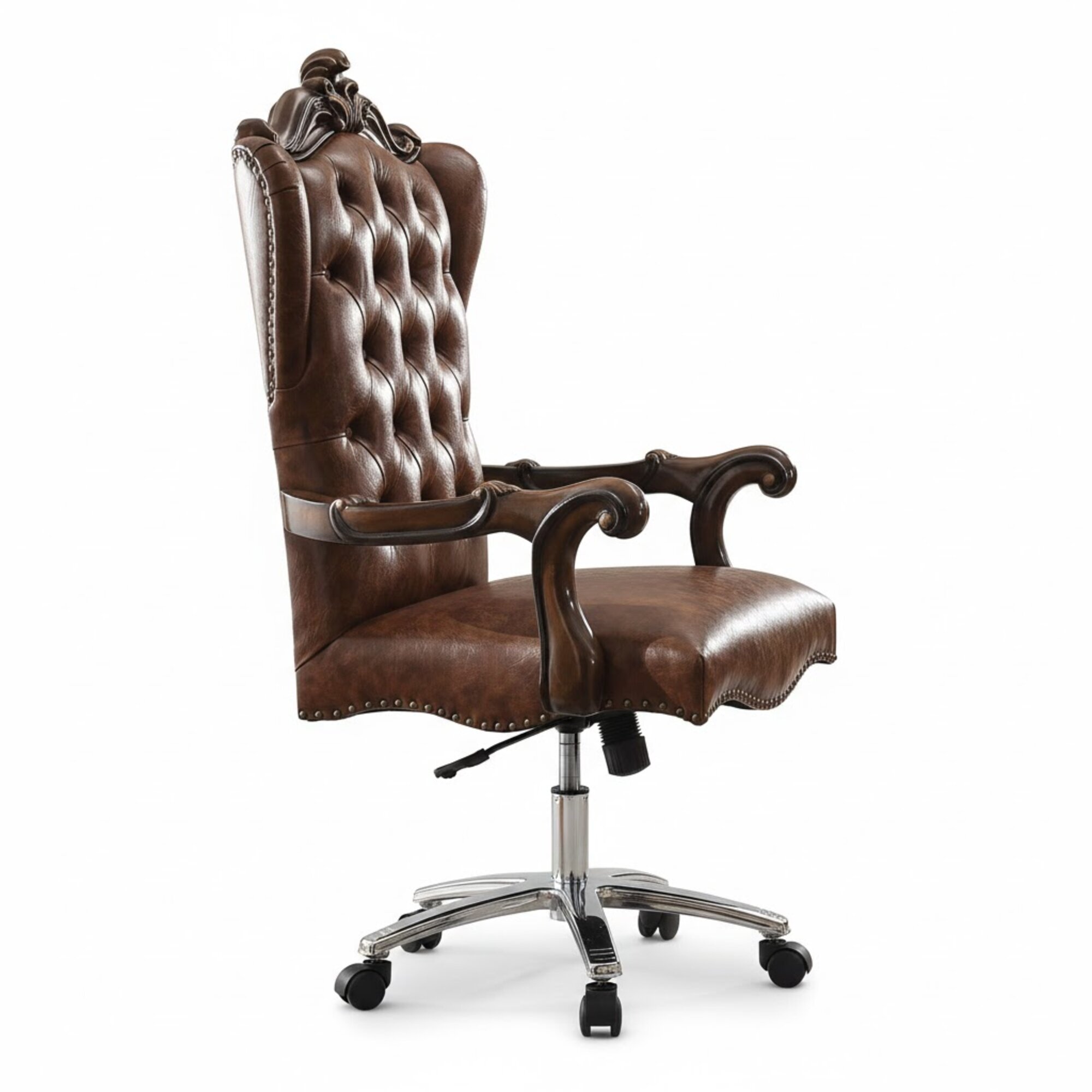 Chefsessel Sessel Klassischer Stuhl Büro Drehstuhl Leder Barock Rokoko Sofort