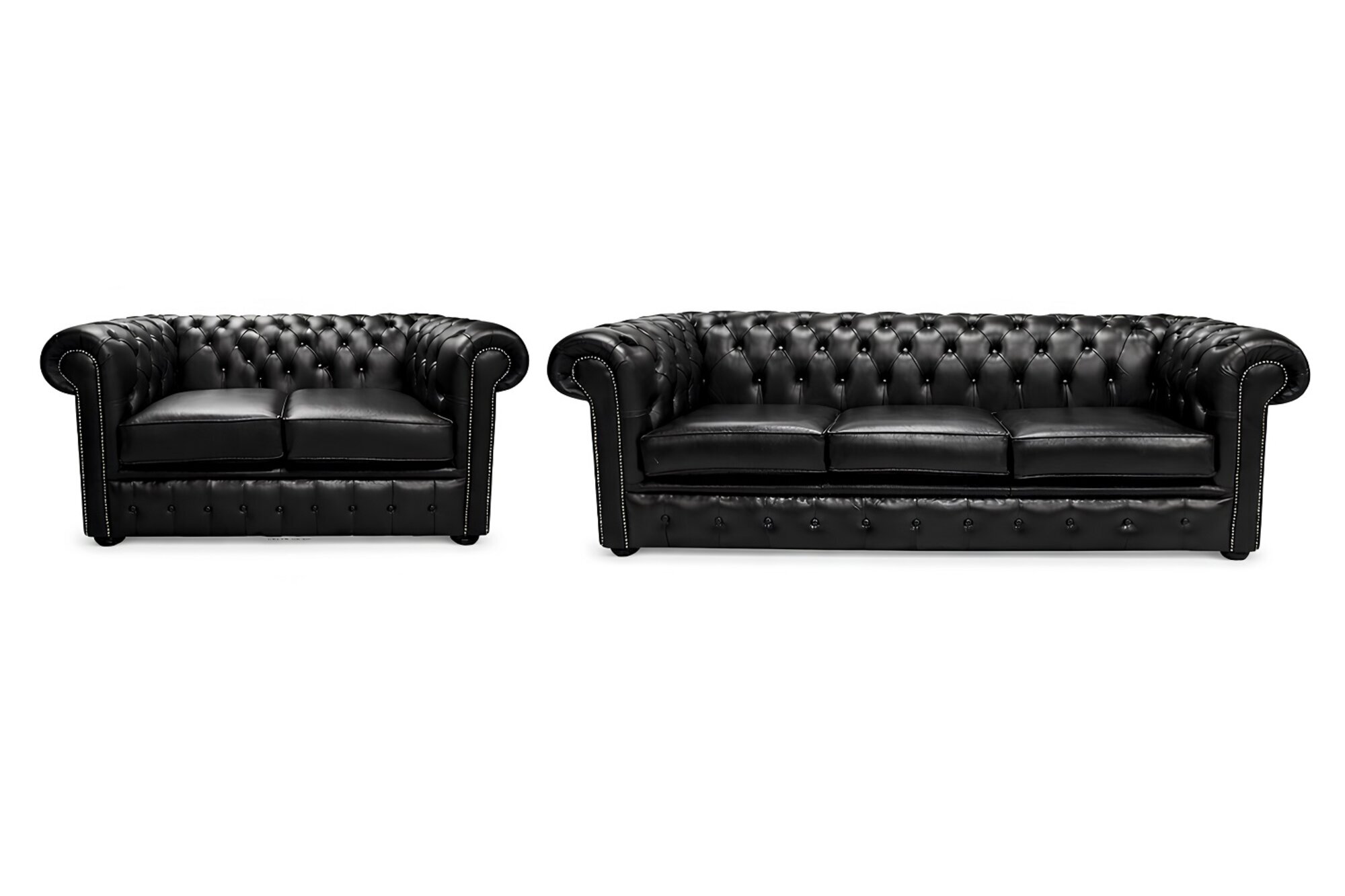 Chesterfield Sofagarnitur 3+2 Sitzer Couch Sofa Set Polster 100% Leder Sofort