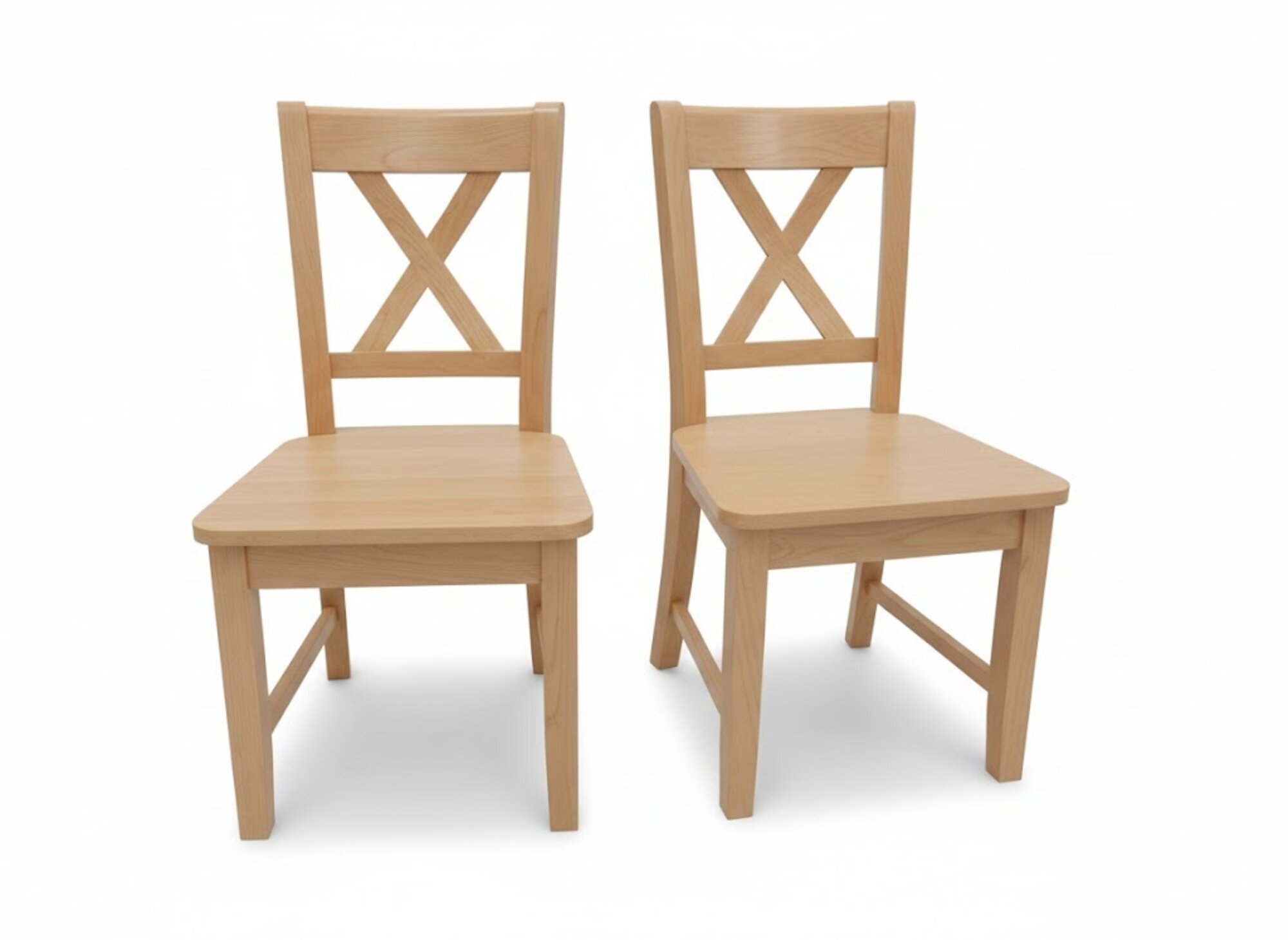 Stühle 2x mit Rückenlehne aus Massivholz für Esszimmer Sofort