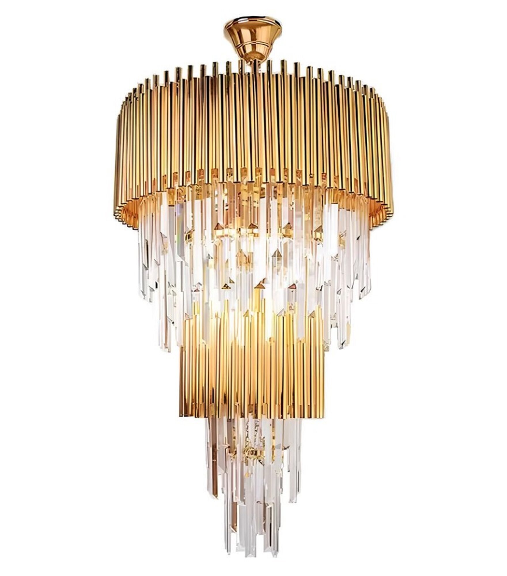 Luxus Kronleuchter Deckenleuchter Gold Deckenlampe Lüster Kristall XXL Sofort