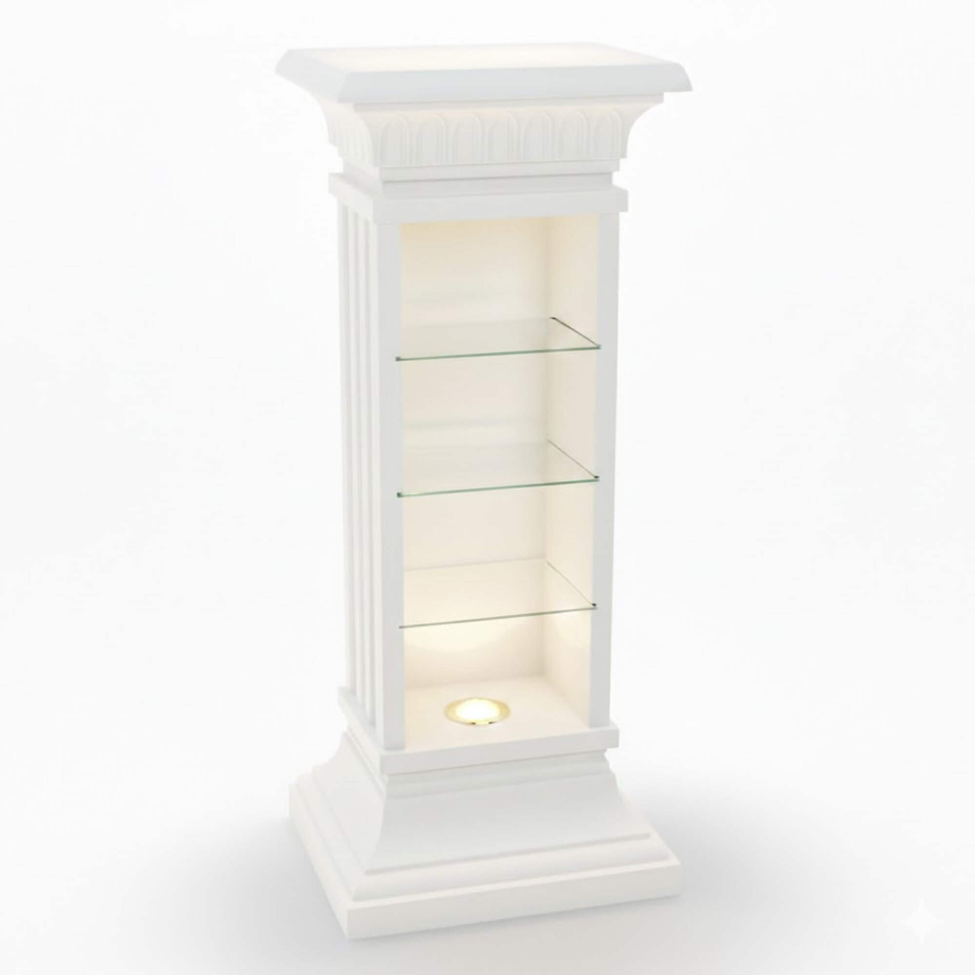Design Vitrine Regal Glas Säule Vitrinen Regale CD Schrank Lampe 6894 Sofort