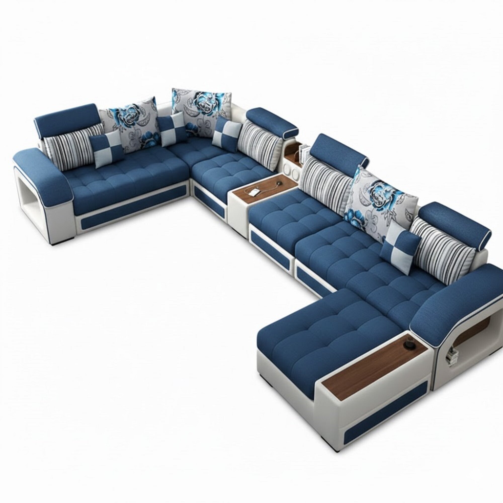 Ecksofa U-form Polster Modern Relax Sitz Luxus Möbel Wohnlandschaft Sofa Couch Sofort