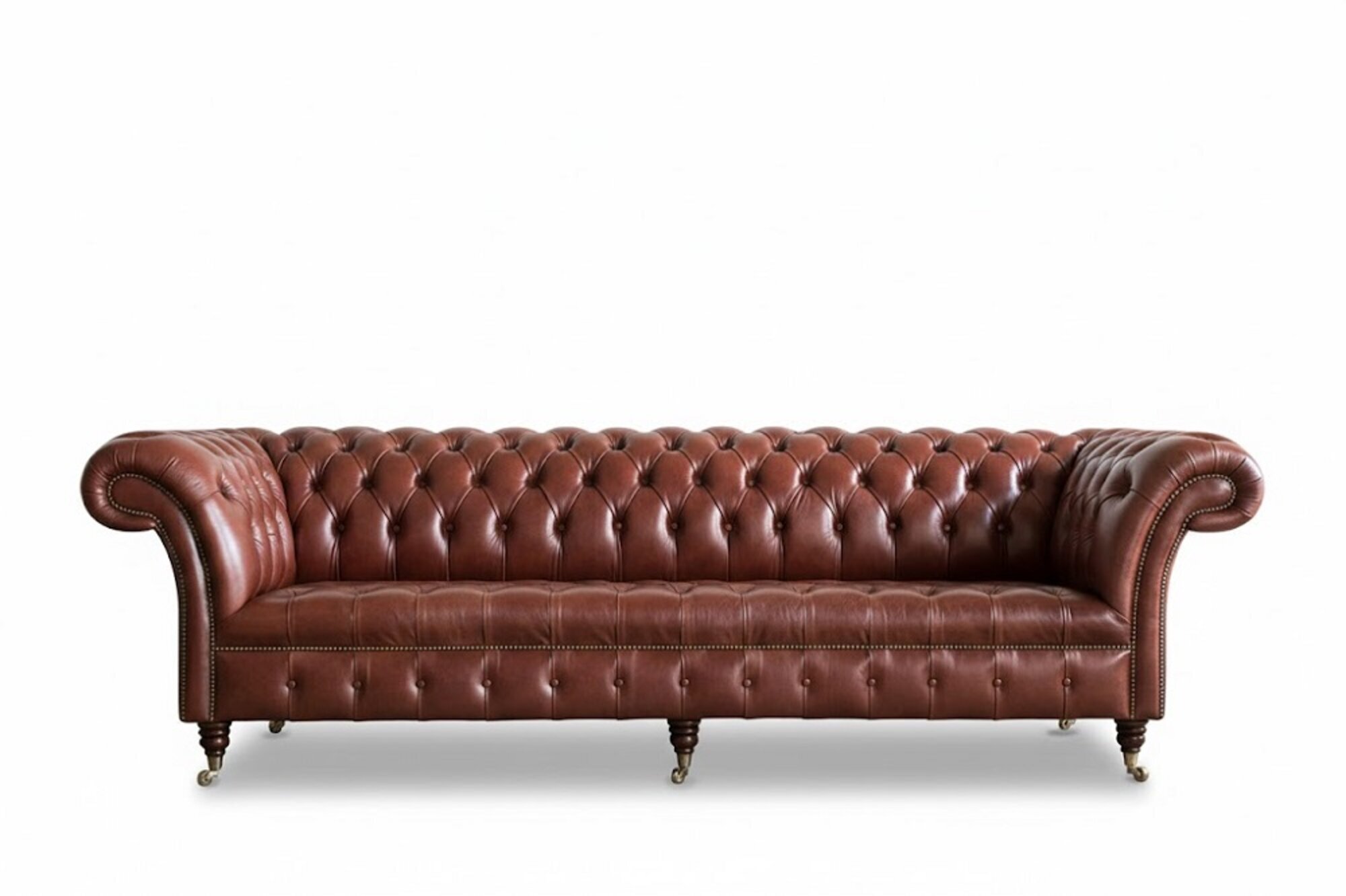 XXL Chesterfield Polster Sofas Design Luxus Couch Sofa 4Sitzer 100% Leder Sofort