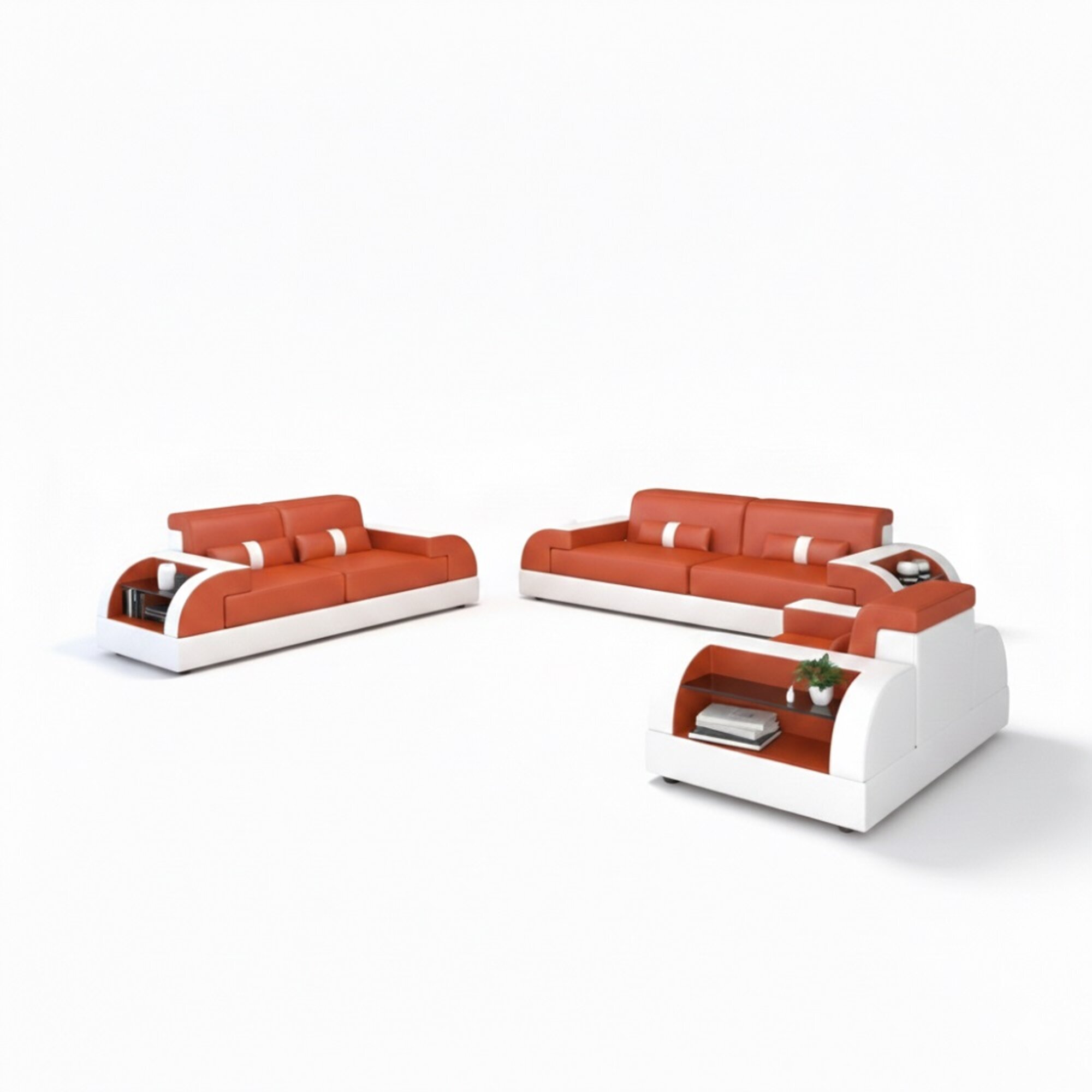 Modern Sofagarnitur 3+2+1 Couch Kunstleder Sitz Garnitur Design Sofas Sofort