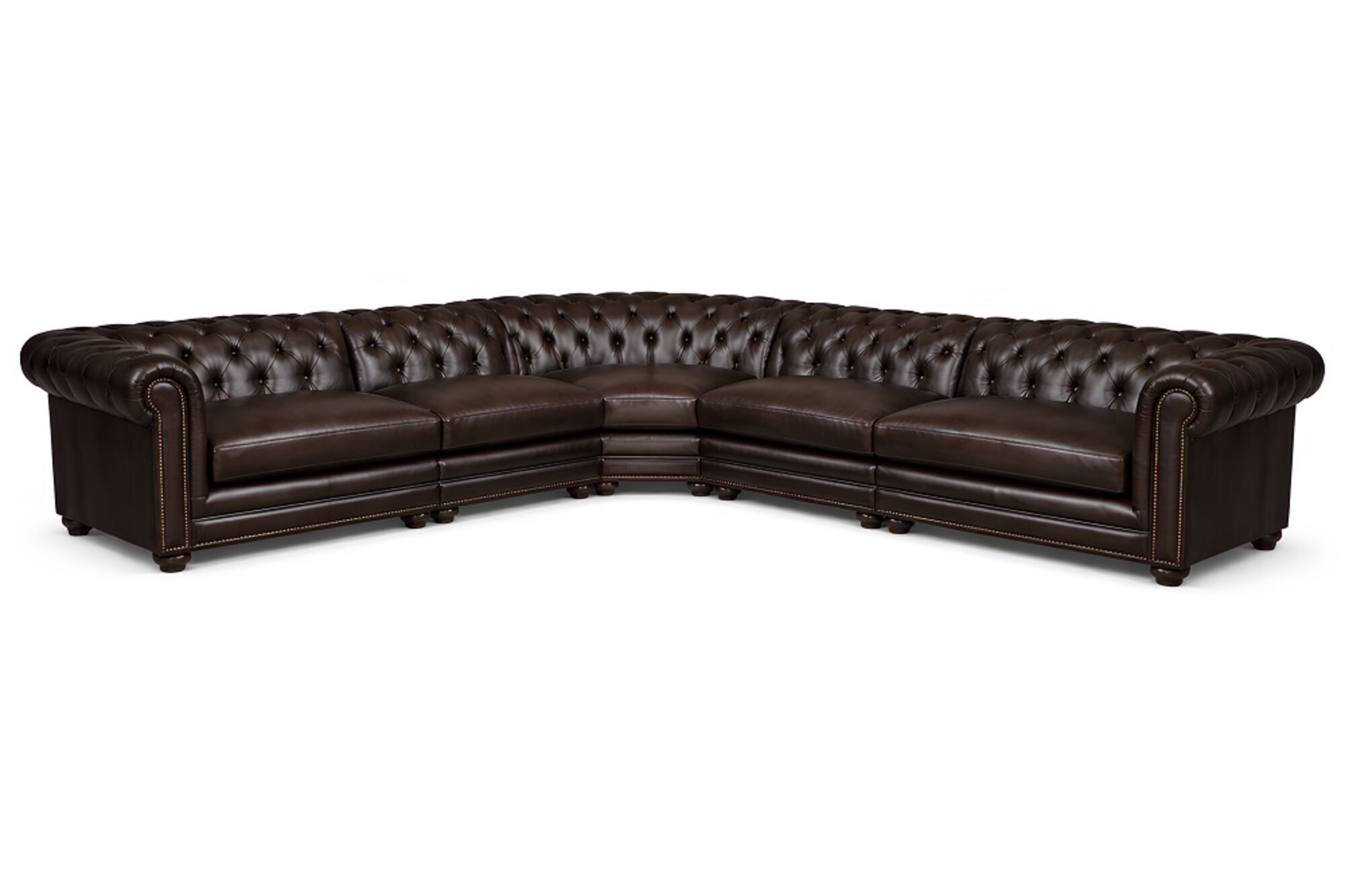 Chesterfield Ecksofa Sofa Couch Ledersofa Polster Design #339 100% Leder Sofort