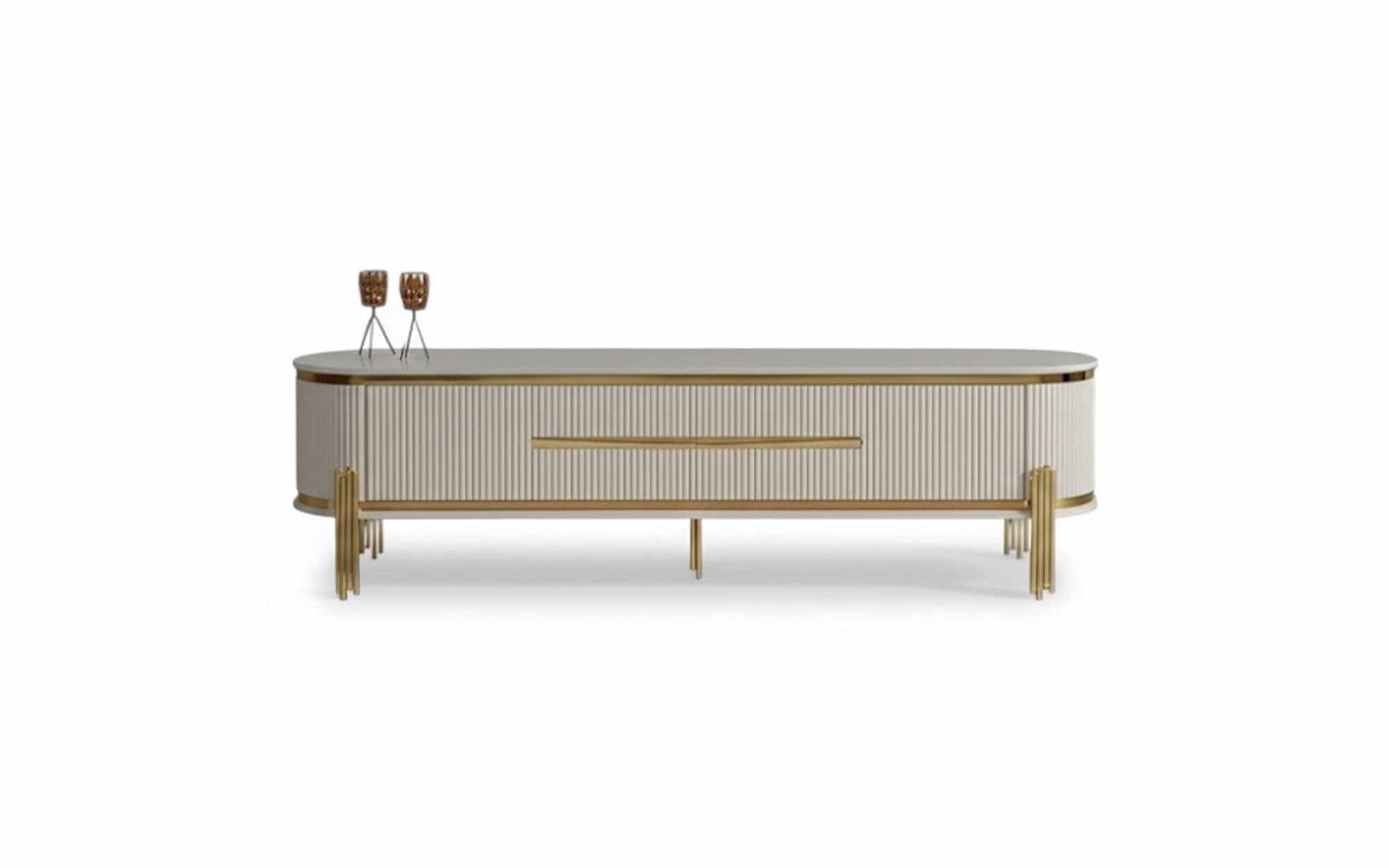 TV Ständer RTV Lowboard Weiß Tisch Holz Modern Wohnzimmer Sideboard Sofort