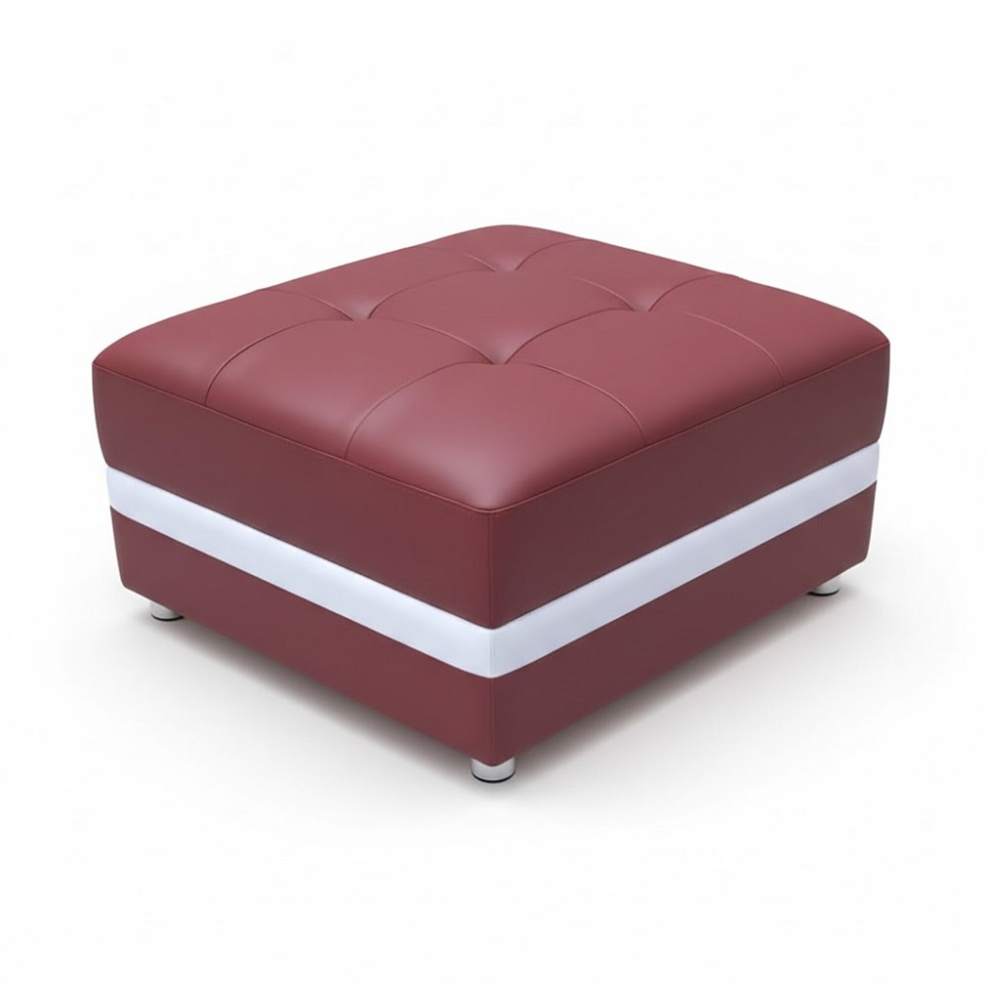 Fußhocker aus Leder im Stil gepolstert bequem und als Sitzwürfel Sofort