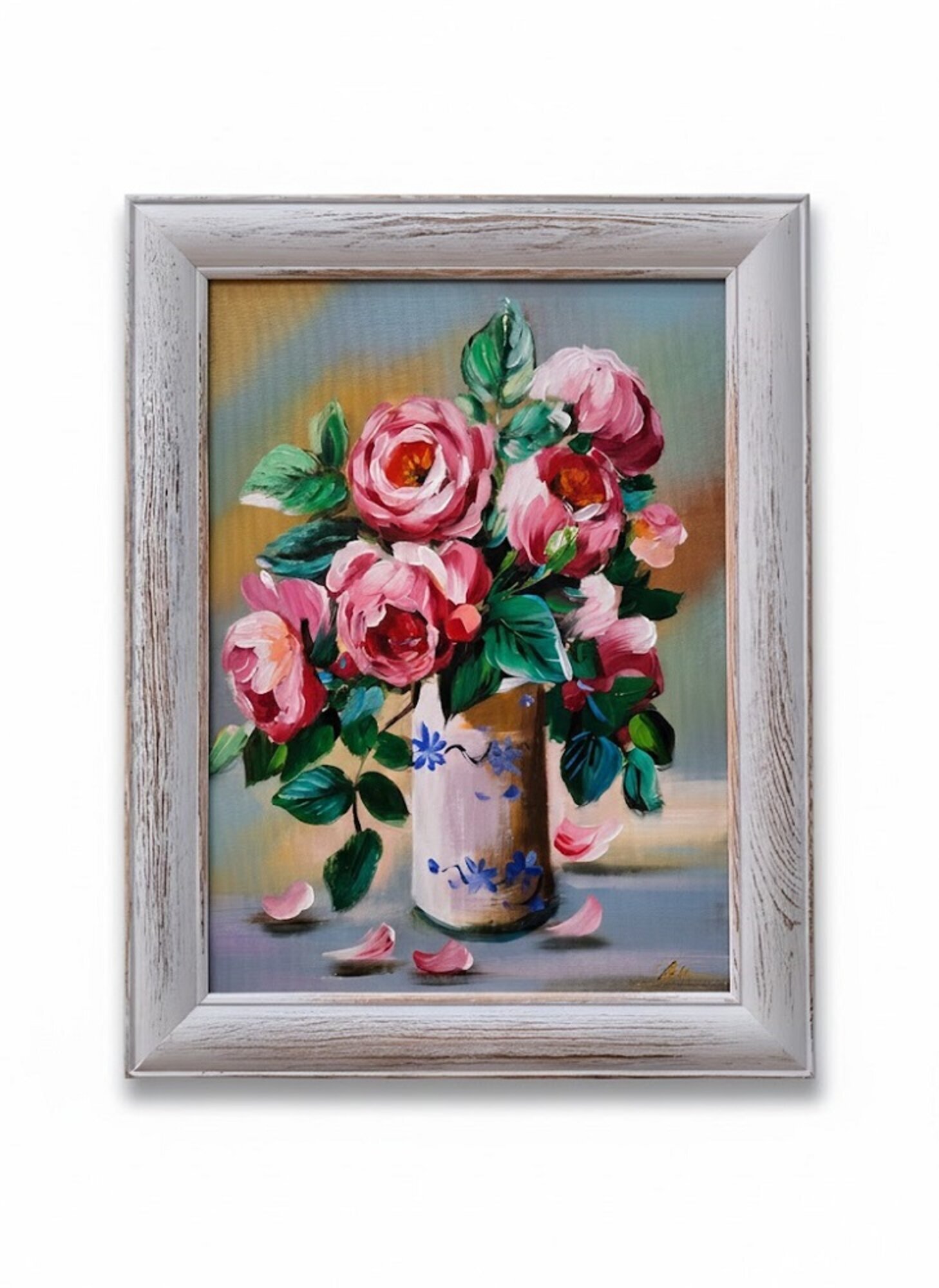 Zeitgenössisches abstraktes Ölgemälde auf Leinwand – handgefertigtes Unikat Sofort