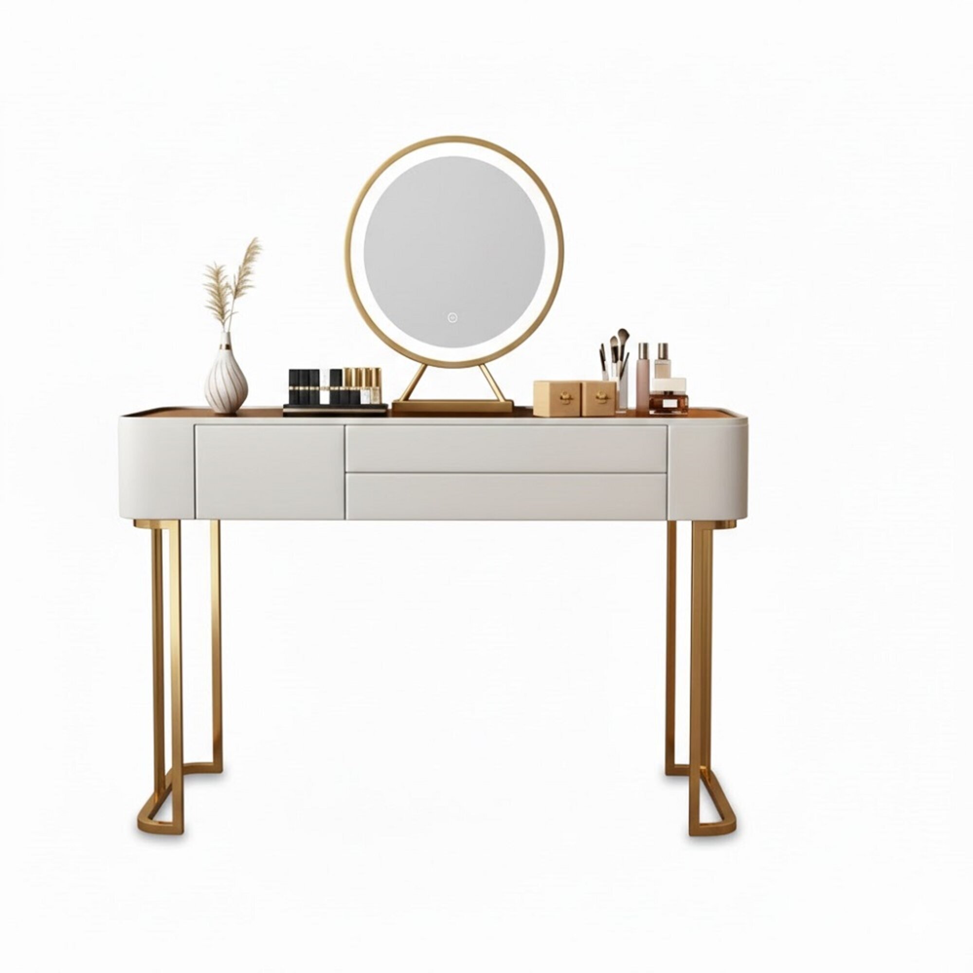 Designer-Schminktisch in elegantem Weiß mit praktischem Stauraum Sofort