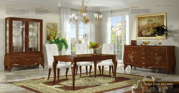 Esszimmer Esstisch Stuhl Kommode Vitrine Gruppe Ess Holz Garnitur Neu Set 7tlg.