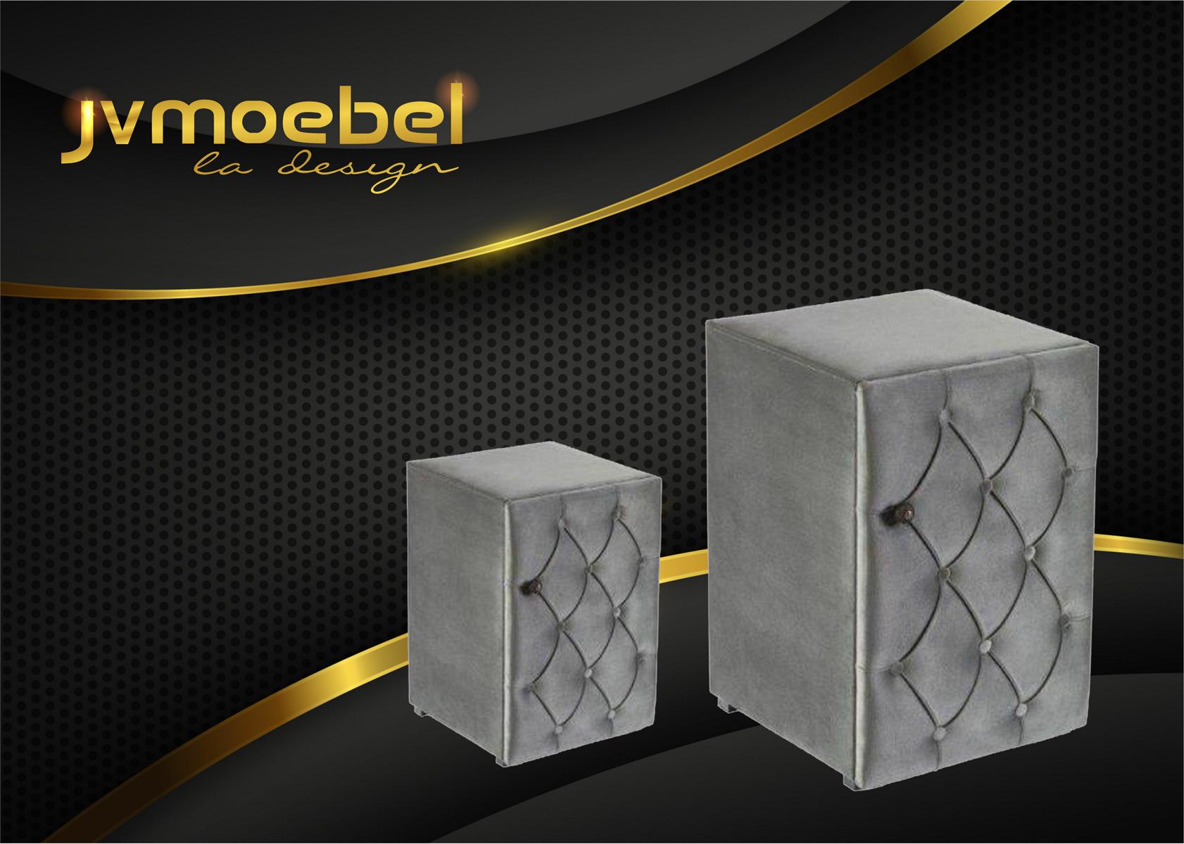 Modernes Design 2x Nachttische Chesterfield Textil Schlafzimmer Nachttische Neu