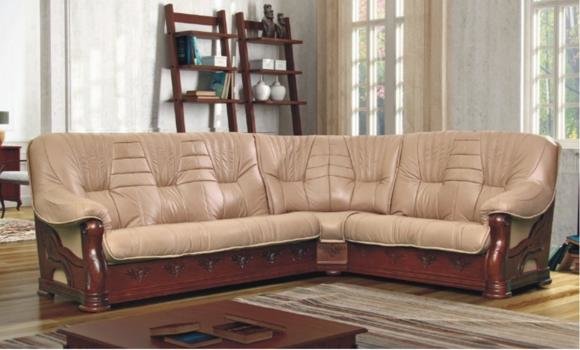 Wohnlandschaft Ecksofa 100% Italienisches Rindsleder Couch Polster Ecke Neu LORD