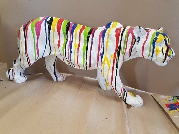 Abstrakte Deko Figur Statue Skulptur 35cm Figuren Statuen Skulpturen Tiger