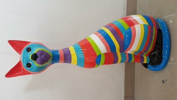 Handarbeit Abstrakte Figur Statue Design Bunte Statuen Skulptur 98cm
