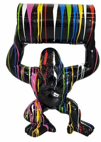 Handarbeit Abstrakte Figur Statue Design Bunte Skulptur King Kong Statuen Neu