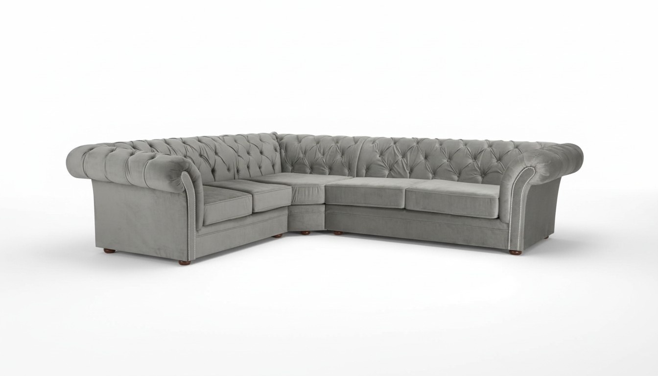 Couch Polster Chesterfield Sofa Maßfertigung Couchen Sofas Garnitur 245x308cm