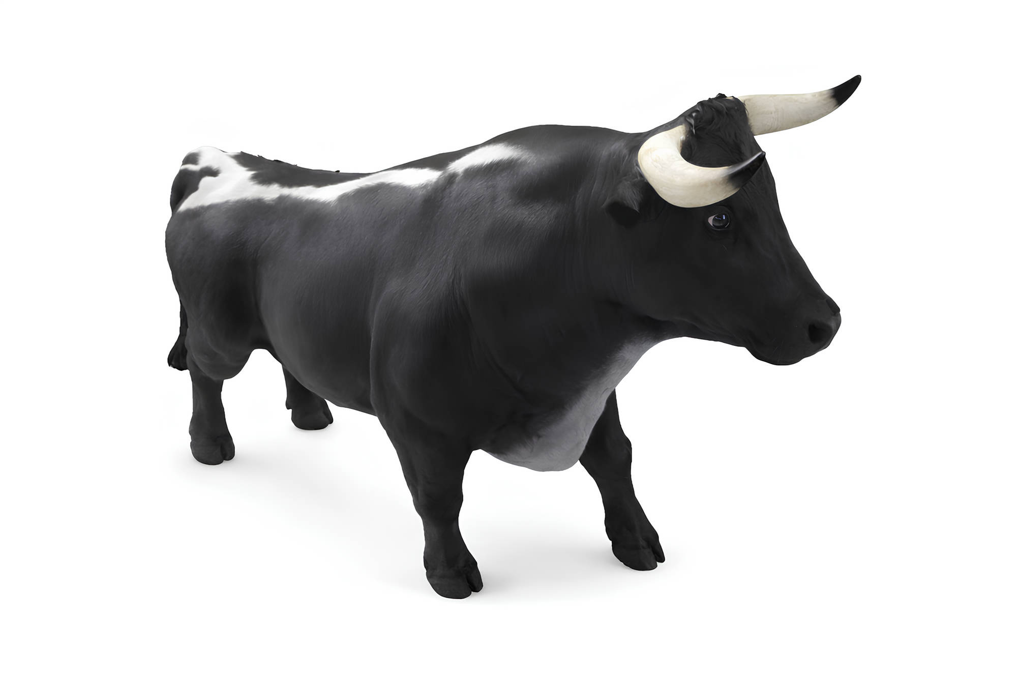 Stier Dekorative Statue Garten Figuren Statuen 110 cm Lebensgroß Figur Plastik Sofort