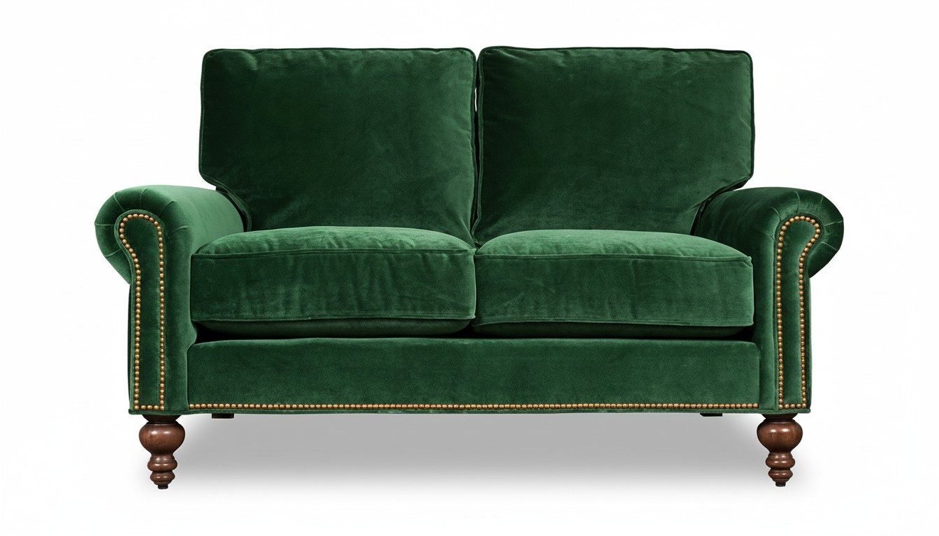 2 Sitzer Chesterfield Polster Couch Stoff Couchen Sofa Sitz Garnitur Lehn