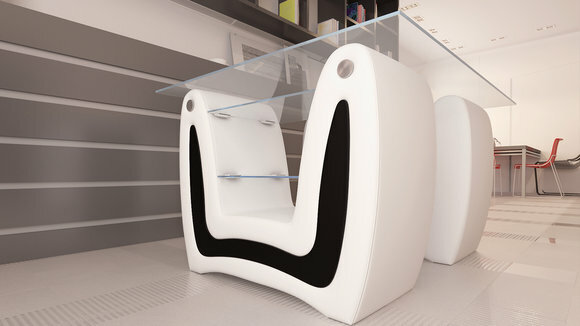 Designer Glastisch Couchtisch Tisch Polster Ledertische Couchtische Tische Neu GIVO