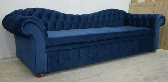 Design Chesterfield Sofagarnitur 3Sitzer Textil Couch Polster Sofas Sofas