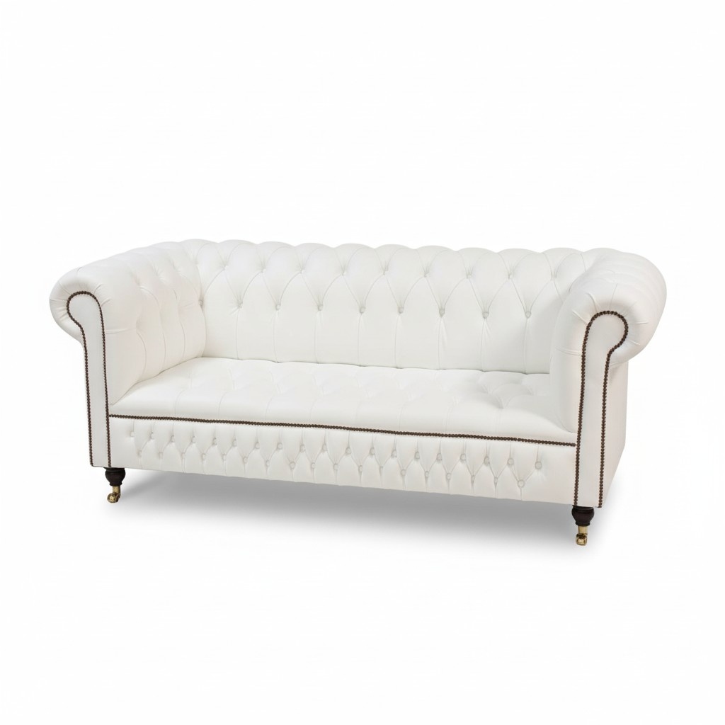 3 Sitzer Chesterfield Couch Sitz Textil Stoff Couchen Sofas Sofa Polster Leder