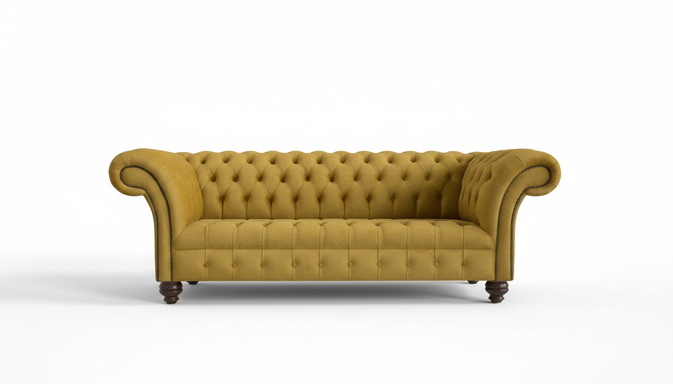 3 Sitzer Chesterfield Sofas Design Luxus Couch Sofa Couchen XXL Stoff