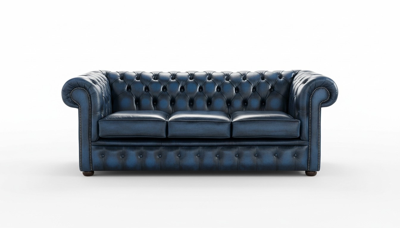 3 Sitzer Couch Textil Stoff Sofa wählbare Farbe Wohnzimmer Chesterfield