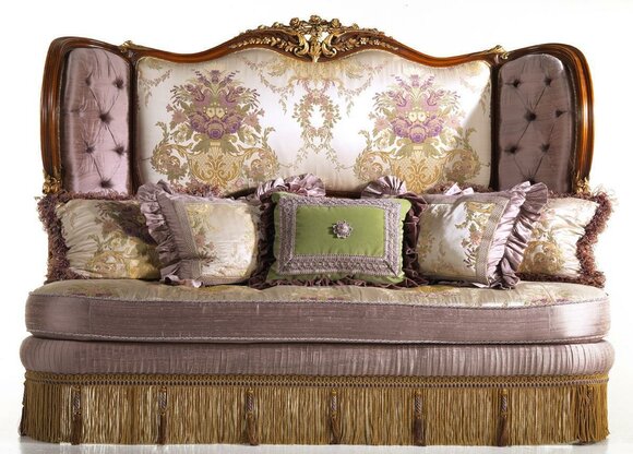 Klassisches Dreisitzer-Sofa, Polstermöbel, Lila Sofa, Chesterfield, 3 Sitze