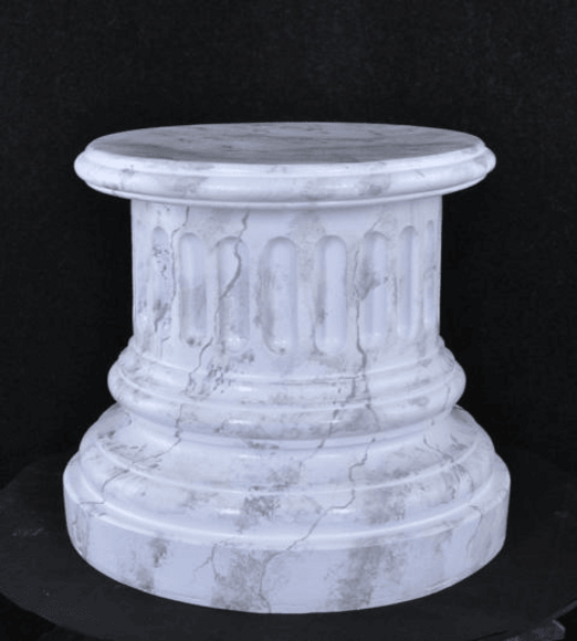 Medusa Säule Römische Säulen Skulptur Figur Deko Dekoration Blumen