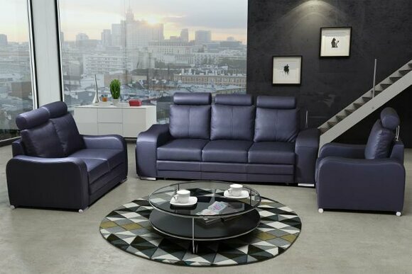 Sofagarnitur 3+2+1 Sitzer Set Design Sofas Polster Couchen Leder Relax