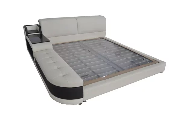 Design Luxus Bett mit USB Polster Betten Leder 140/160/180/200 LB8820