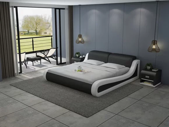 Leder Bett mit USB Polster Betten Luxus Doppel 140/160/180 LB8831