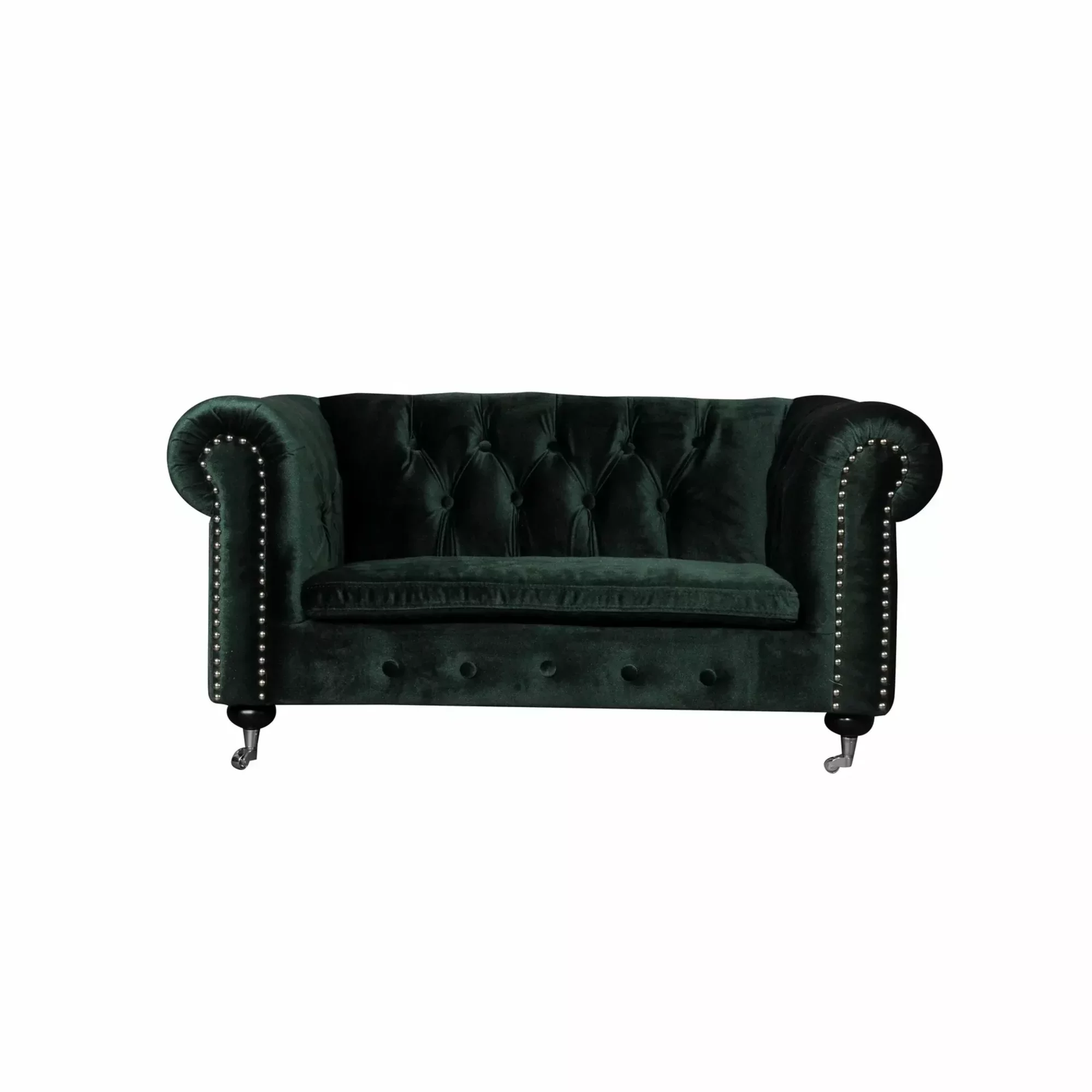 Chesterfield 2 Sitzer Klassische Luxus Barock Rokoko Sofa Textil Leder