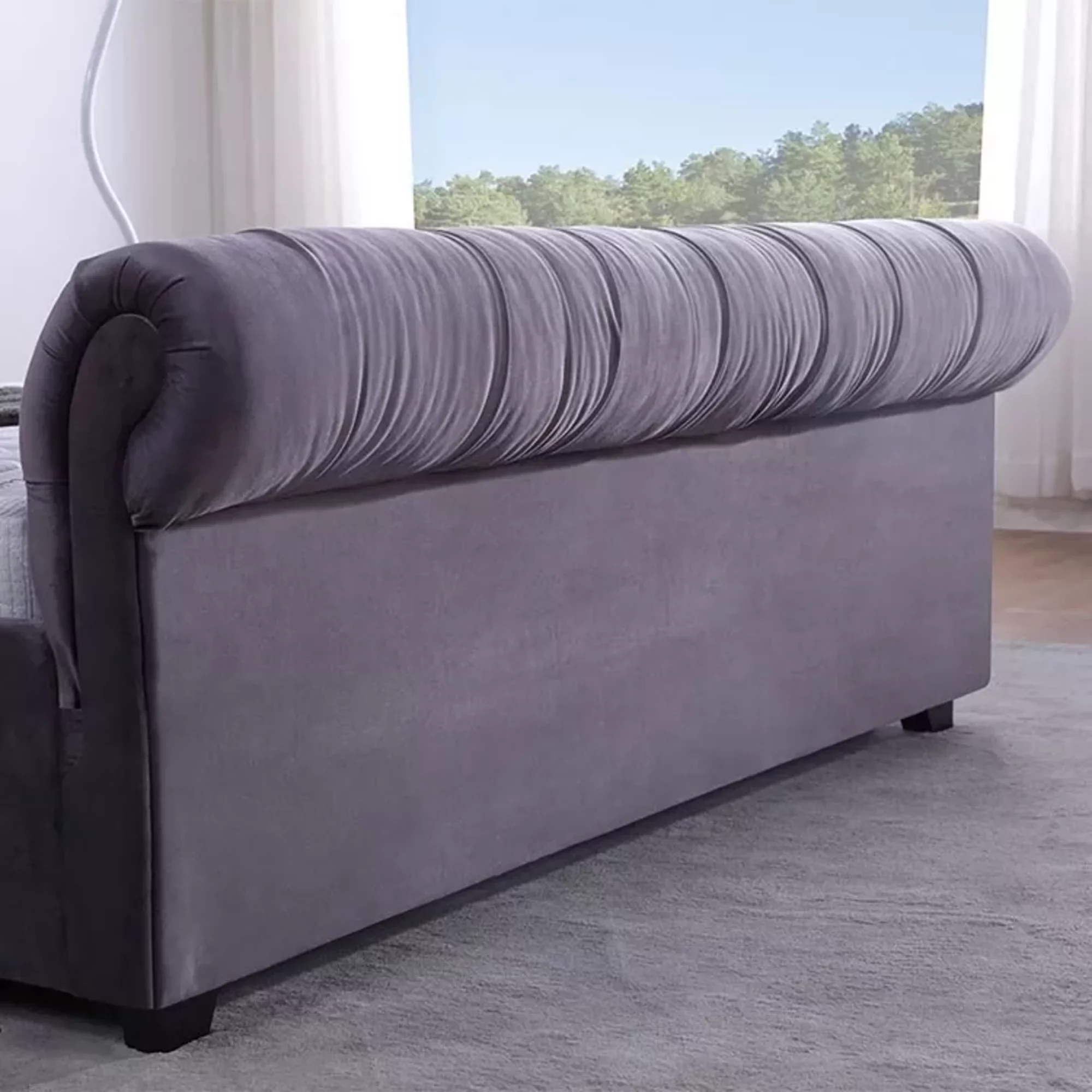 Design Chesterfield Bett Textil Leder Hotel Betten Schlafzimmer Neu Samt
