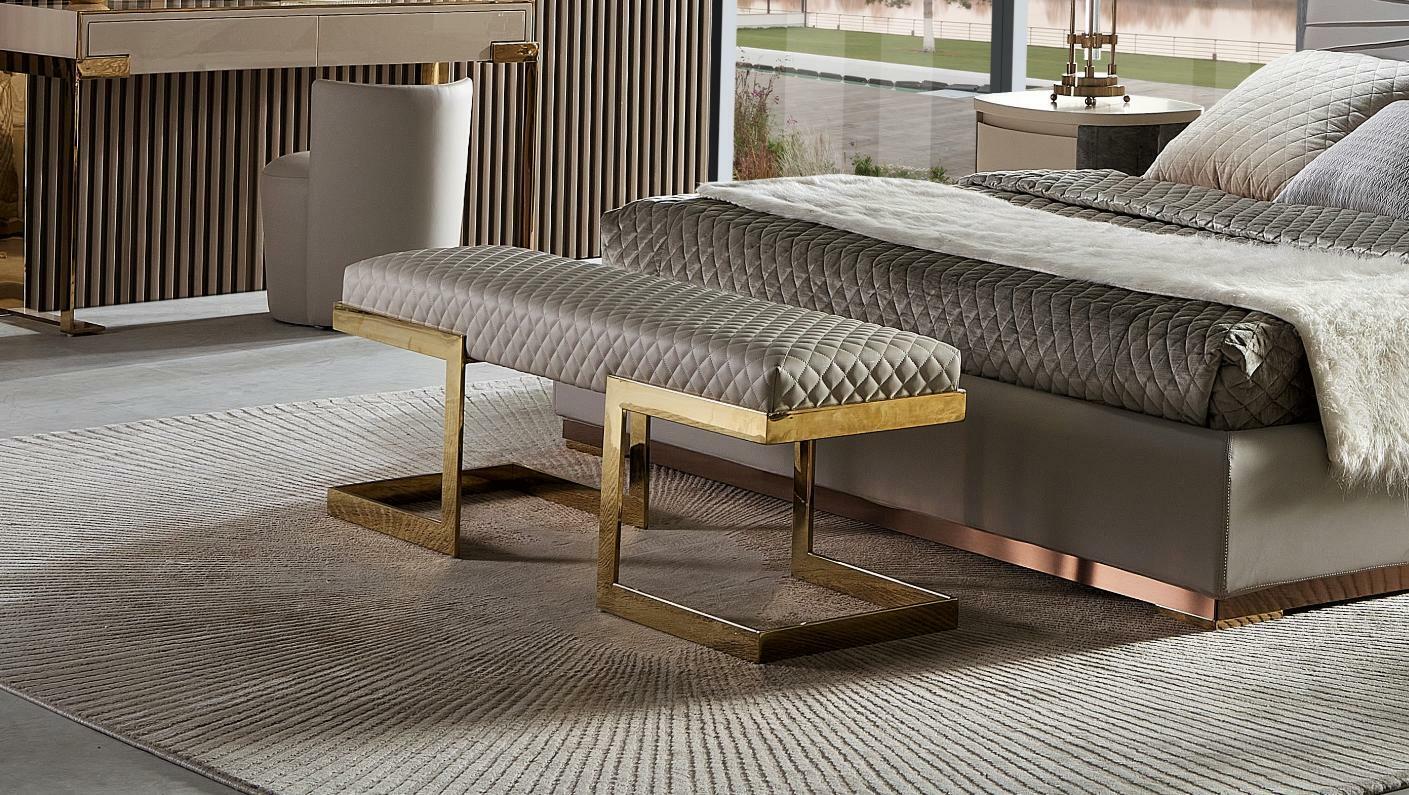Sitz Polster Bank Sitz Bank Textil Stoff Holz Stil Designer Neu Hocker