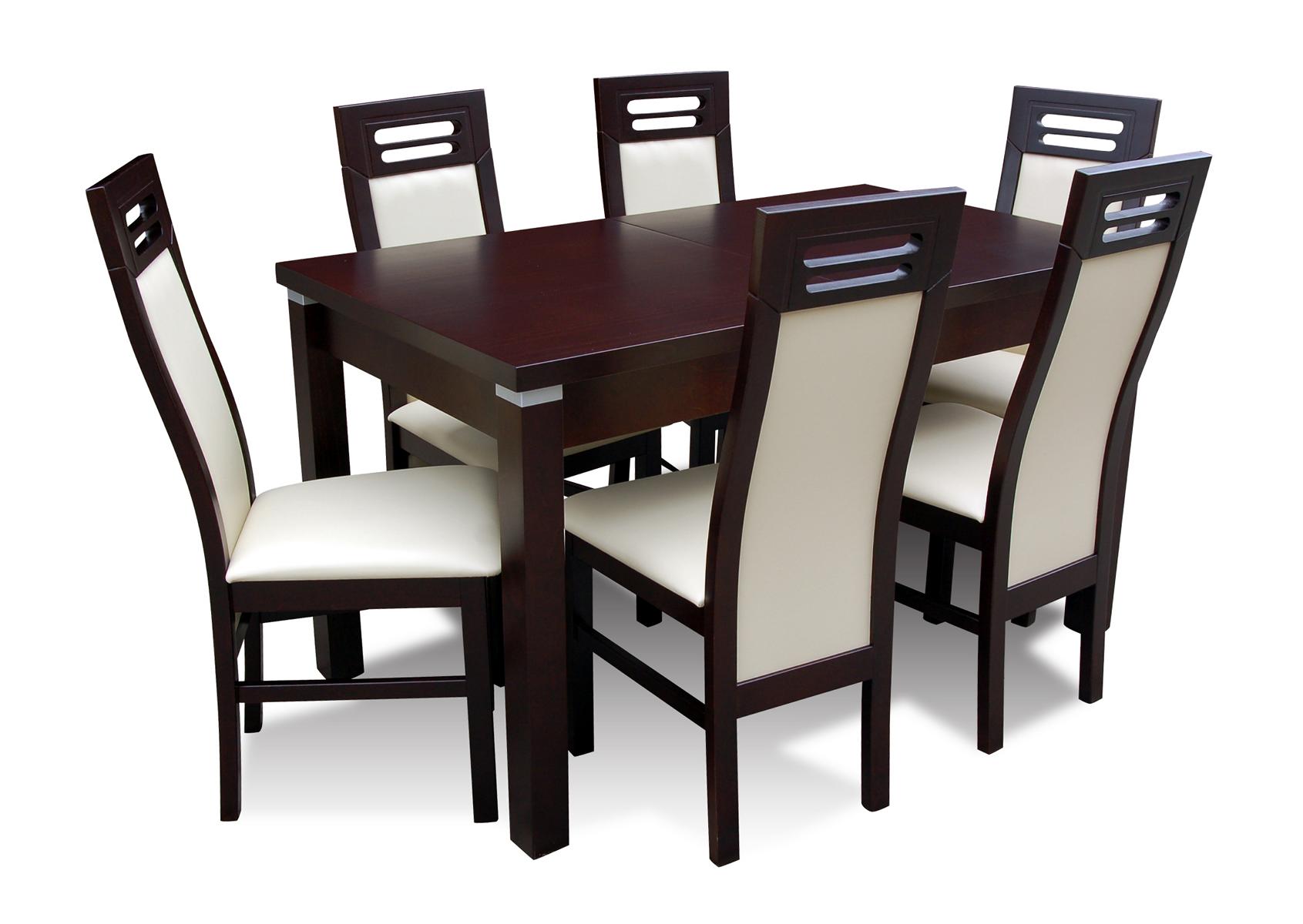 Holz Designer Ess Tisch + 6 Stühle Set Garnitur Zimmer Gruppe 7 tlg. Tische Neu