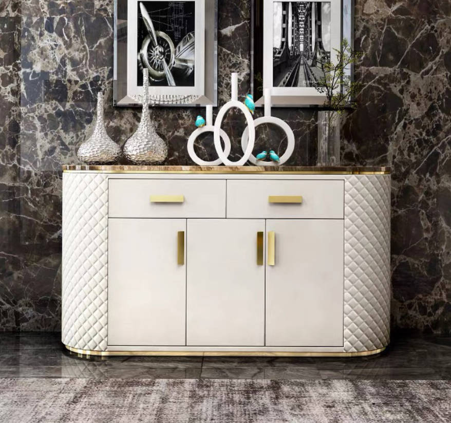 Luxus Sideboard Kommode Schrank Sideboards 3 Türen mit 2 Schubladen
