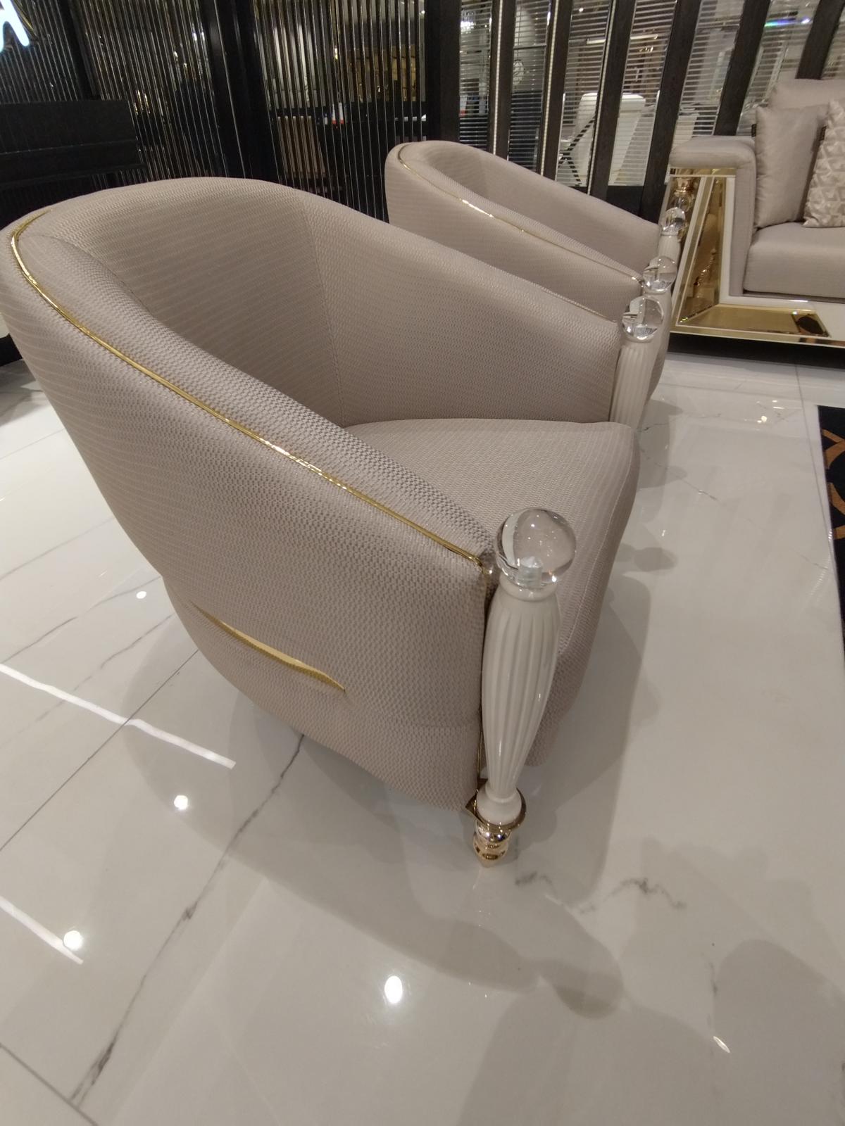 Sessel Polster Sitzer Design Couch Relax Stoff Modernes