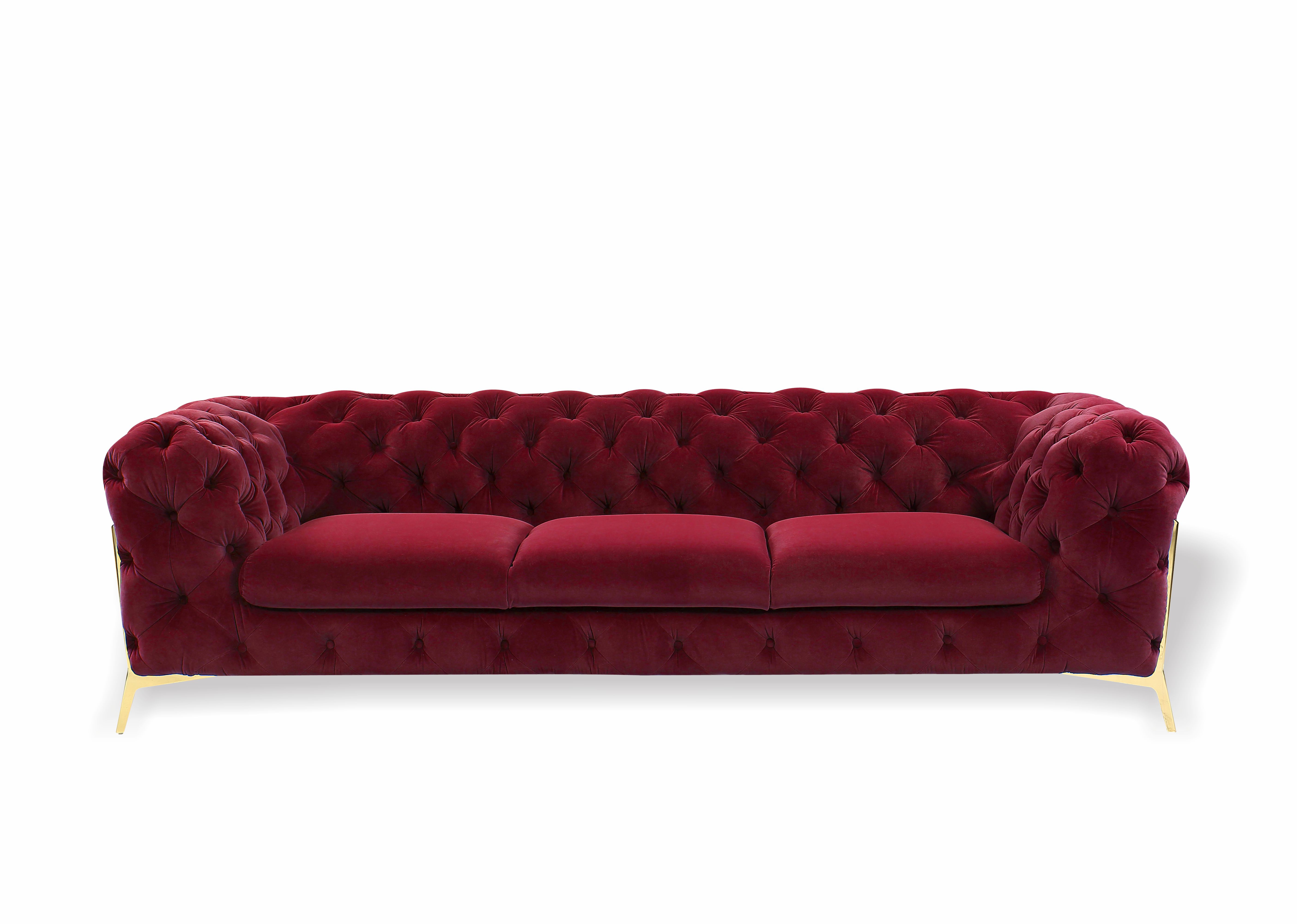 Chesterfield 3 Sitzer Couch Polster Textil Couchen Sitz Wohnzimmer Sofa Samt Neu